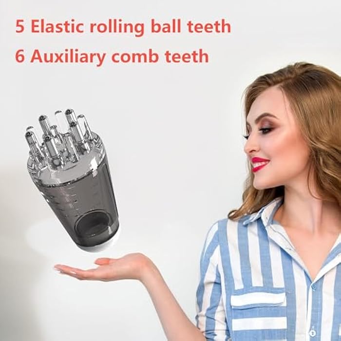 Goodern Hair Oil Applicator,Dual Application Scalp Oil Comb Applicator Hair Root Comb Bottle Bathroom Ball Hair Oil Applicator Home Essential Oil Bottle Hair Care Accessory for Various Liquids- Grey - Image 5